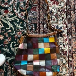 Multicolor Patchwork Shoulder Bag